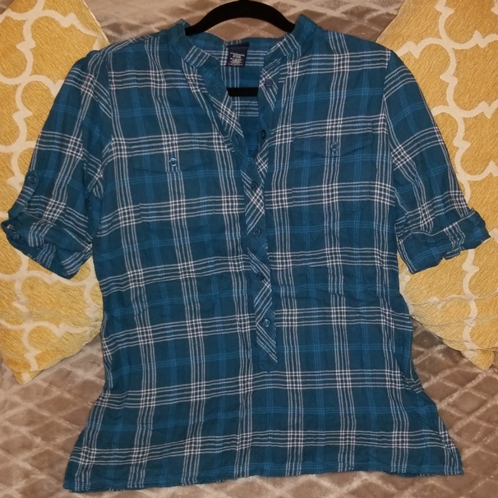 Canyon River Blues Teal Tunic Top
